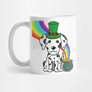 Funny dalmatian celebrates st patricks day Mug